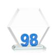 Riviera Milestone Award - Blue | https://www.bestnamebadges.com