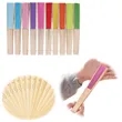 MOQ 100 Colorful Folding Paper Fan | https://www.bestnamebadges.com