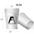 16 Oz Disposable Custom Paper Cups | https://www.bestnamebadges.com