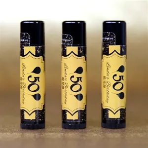 Natural Lip Balm In Black Tube - Full Color | https://www.bestnamebadges.com