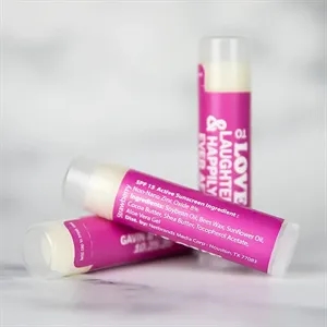 Custom SPF 15 Beeswax Lip Balms - One Imprint Color | https://www.bestnamebadges.com