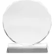 Round Edge Branded Crystal Glass Awards | https://www.bestnamebadges.com