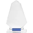 Blue Accent Crystal Glass Awards | https://www.bestnamebadges.com