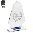 Blue Accent Crystal Glass Awards | https://www.bestnamebadges.com