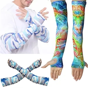 CoolMax summer compression Arm sleeves w/ thumb loop holder | https://www.bestnamebadges.com
