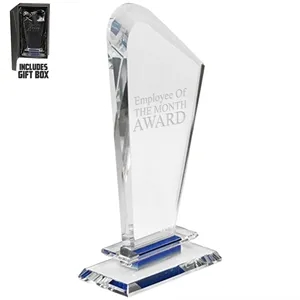 Curved Crystal Glass Awards | https://www.bestnamebadges.com