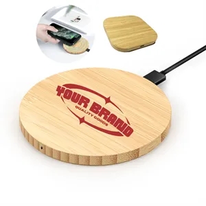 15W Wooden Fast Charger, Portable Charging Pad For Home Use