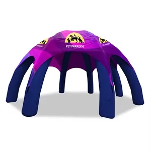 30' Custom Inflatable Spider Tent with 8 legs with Canopy | https://www.bestnamebadges.com