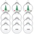 Custom Clear Christmas Tree Ornament Ball With Ribbo | https://www.bestnamebadges.com