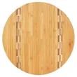 9 3/4" Round Bamboo Cutting Board with Butcher Block Inlay | https://www.bestnamebadges.com