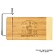 12" x 6" Bamboo Rectangle Cutting Board w/ Cheese Cutter | https://www.bestnamebadges.com
