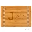 15" x 10 1/4" Bamboo Cutting Board w/ Butcher Block Inlay | https://www.bestnamebadges.com