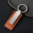 Leather Key Ring Chain Handmade Metal Custom Business | https://www.bestnamebadges.com