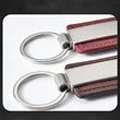 Leather Key Ring Chain Handmade Metal Custom Business | https://www.bestnamebadges.com