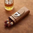 Cigar Gift Box Case Portable With Cutter | https://www.bestnamebadges.com