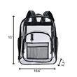 Sturdy High Capacity Transparent PVC Backpack For Student | https://www.bestnamebadges.com