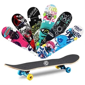 Youth Adult Premium Four Wheel Double Cocked Skateboard