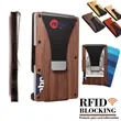Minimalist Slim RFID Wallet Wood Credit Card Holder | https://www.bestnamebadges.com