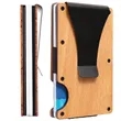 Minimalist Slim RFID Wallet Wood Credit Card Holder | https://www.bestnamebadges.com