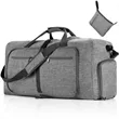 Foldable Travel Duffel Bags with Shoes Compartment | https://www.bestnamebadges.com