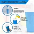 Kids Use Magic Quick Frozen Smoothie Cup | https://www.bestnamebadges.com