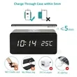 Wooden Digital Alarm Clock with Wireless Charging | https://www.bestnamebadges.com