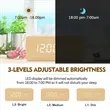 Wooden Digital Alarm Clock with Wireless Charging | https://www.bestnamebadges.com