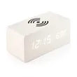 Wooden Digital Alarm Clock with Wireless Charging | https://www.bestnamebadges.com