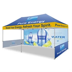 10' x 20' Hex Aluminum Frame w/ Dye Sublimation Canopy