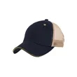 Custom Logo Two Tone Washed Cotton Trucker Cap | https://www.bestnamebadges.com
