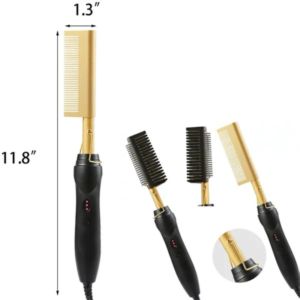 Multi-function Electric Copper Comb Hair Straightener