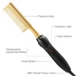 Multi-function Electric Copper Comb Hair Straightener | https://www.bestnamebadges.com