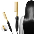 Multi-function Electric Copper Comb Hair Straightener | https://www.bestnamebadges.com