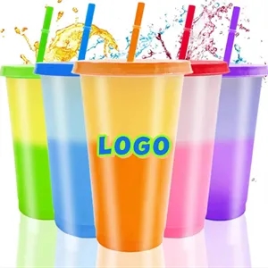 24OZ Magic Color Changing Tumbler with Straws(710ML)