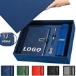 A5 Leather Notebook Thermos Bottle With Pen Set Gift | https://www.bestnamebadges.com