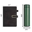 A5 Leather Notebook Thermos Bottle With Pen Set Gift | https://www.bestnamebadges.com