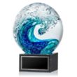 Surfside Award on Square Marble | https://www.bestnamebadges.com