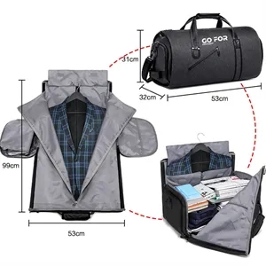 2 in 1 Convertible Garment Travel Bags with Shoulder Strap
