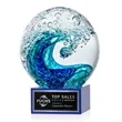 Surfside Award on Hancock Base - Blue | https://www.bestnamebadges.com