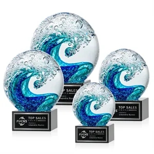 Surfside Award on Hancock Base - Black | https://www.bestnamebadges.com