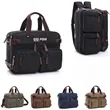 3 In 1 Briefcase Water resistant Canvas Messenger Backpack | https://www.bestnamebadges.com