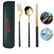 Travel Portable Stainless Steel Cutlery Three-Piece Set | https://www.bestnamebadges.com