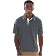 Men's Color Blocked Wicking Polo | https://www.bestnamebadges.com