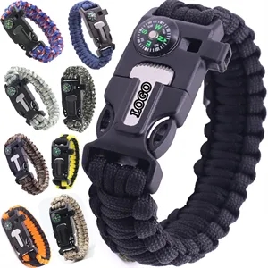 Paracord Bracelet Tactical Survival Gear Kit 5 in 1