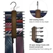 Custom Wooden Tie Rack Retro Belt Storage Hanger Organizer | https://www.bestnamebadges.com