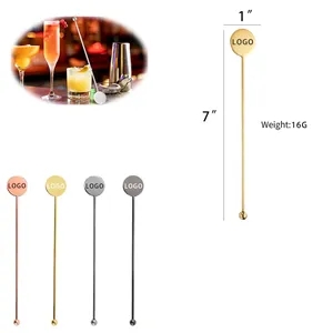 Custom Stainless Steel Cocktail/Coffee Swizzle Stick Stirrer