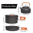 Camping Cookware Cutlery Set with Mesh Bag Portable Backpack | https://www.bestnamebadges.com