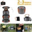Camping Cookware Cutlery Set with Mesh Bag Portable Backpack | https://www.bestnamebadges.com