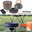 Camping Cookware Cutlery Set with Mesh Bag Portable Backpack | https://www.bestnamebadges.com