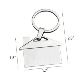 House-Shaped Alloy Keychain